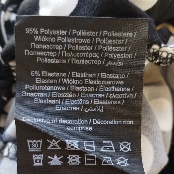 A Vero Moda Women's Black White Polka Dot Ruched Cut Out Tie Mini Dress NWT S - Picture 13 of 13